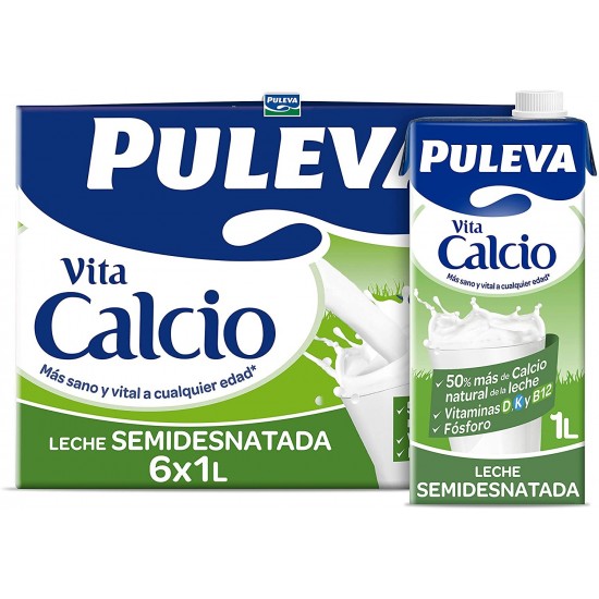 Leche Puleva calcio 1 litro todas c/6