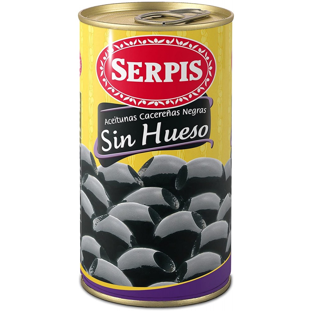 ACEITUNAS NEGRAS SERPIS 350GR S/HUESO