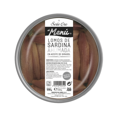 LOMO DE SARDINA AHUMADA 550 GR A VEGETAL