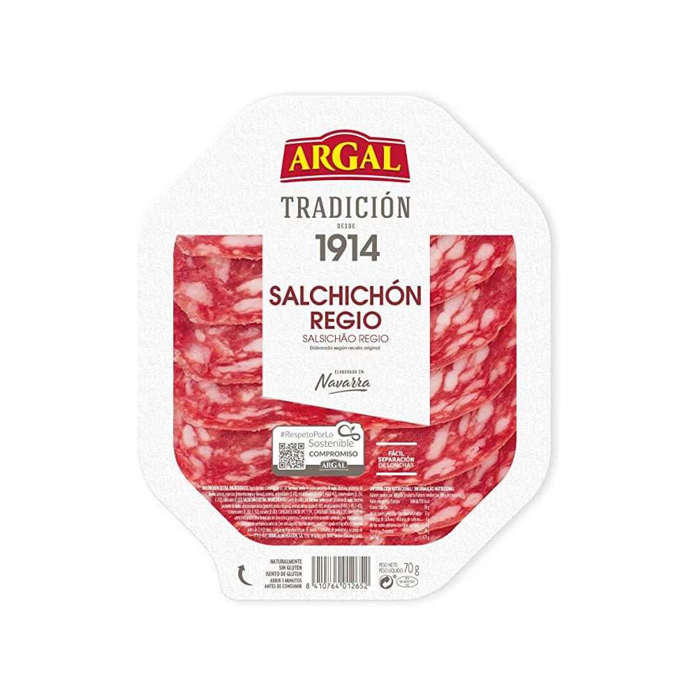 SALCHICHON ARGAL LONCHAS 1 KG. aprox.