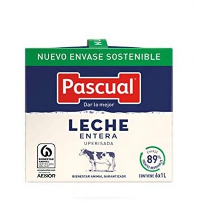 LECHE PASCUAL ENTERA 6 BRIK 1 L,