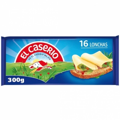 QUESO LONCHAS CASERIO 16 UND 300g