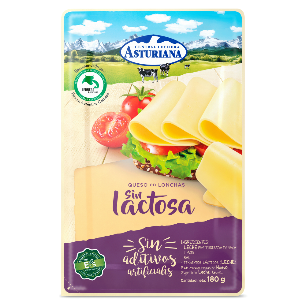 QUESO LONCHAS SIN LACTOSA 120 GR ASTURINA