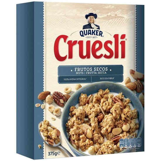 QUAKER CRUESLI 4 FRUTOS SECOS 375g 6Uni