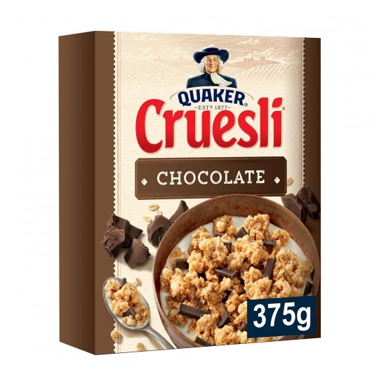 QUAKER CRUESLI CHOCOLATE 375g 6Uni