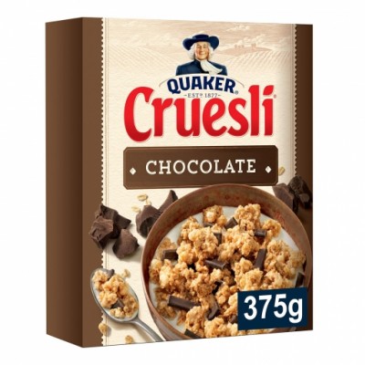 QUAKER CRUESLI CHOCOLATE 375g 6Uni