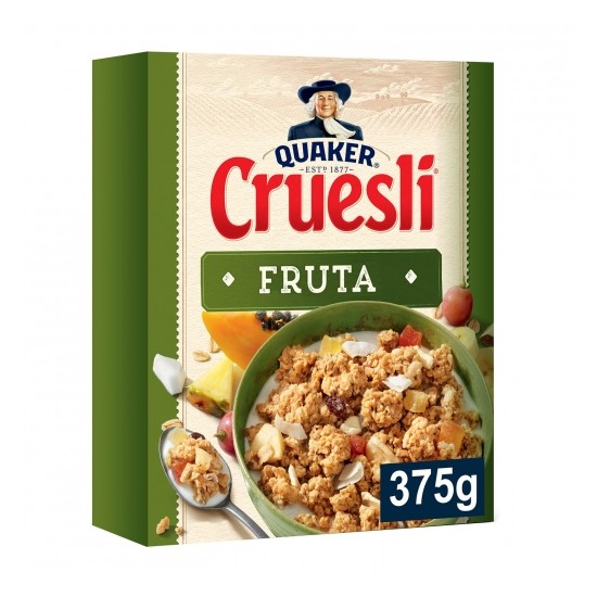 QUAKER CRUESLI FRUIT 375g 6Uni