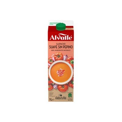 Alvalle GAZPACHO SUAVE 1 LT. 1000g 6Uni