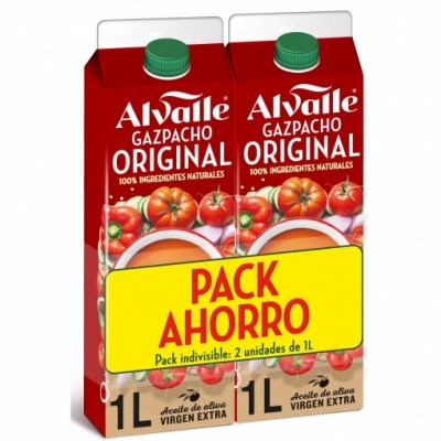 Alvalle GAZPACHO ORIGINAL BIPACK 1 + 1 LT. 1000g 12Uni