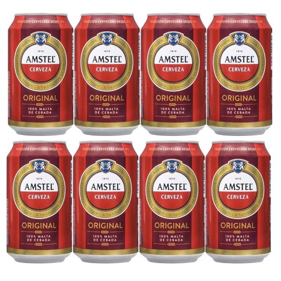 Cerveza AMSTEL 33CL PACK-8 LATA