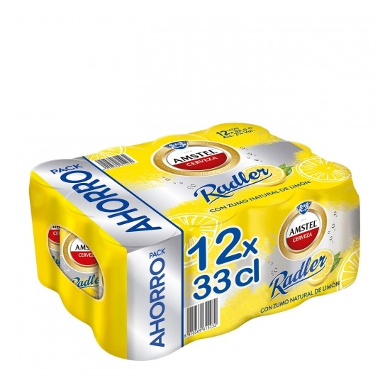 Cerveza AMSTEL RADLER LIMON 33CL PACK-12 LATA