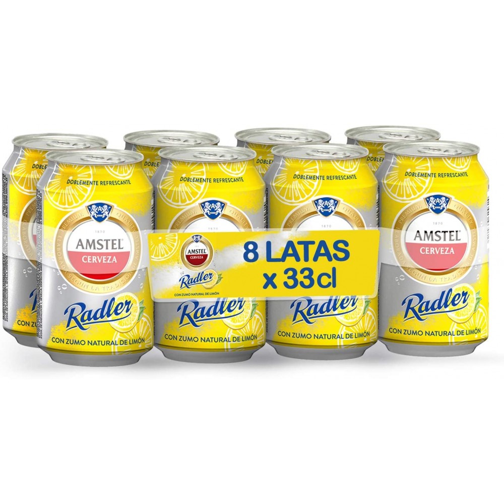 Cerveza AMSTEL RADLER LIMON 33CL PACK-8