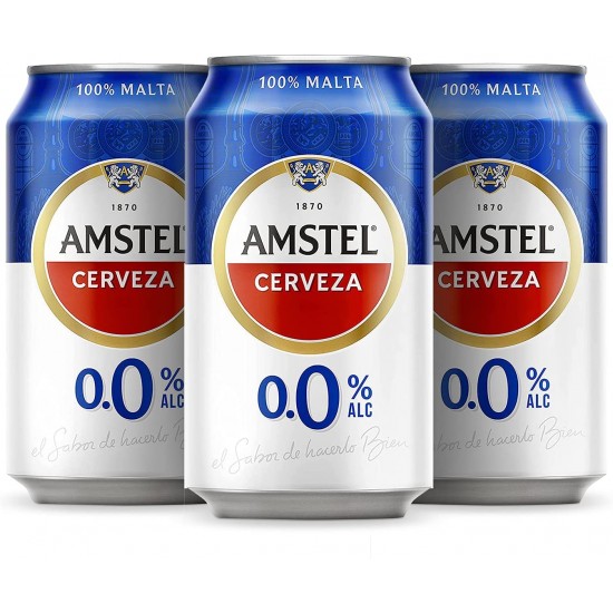 Cerveza AMSTEL S/ALCOHOL 33CL PACK-24 LATA