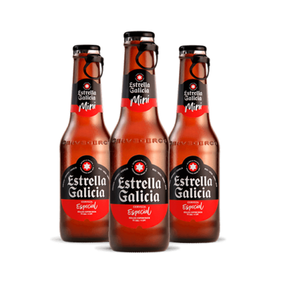 Cerveza ESTRELLA GALICIA 1/3 NO RETORNABLE PACK-6