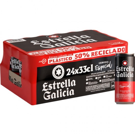 Cerveza ESTRELLA GALICIA 33CL PACK-24 LATA