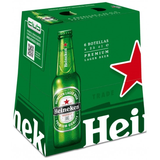 Cerveza HEINEKEN 25CL PACK-6 Botellines