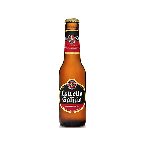 Cerveza RETORNABLE ESTRELLA GALICIA 1/3 CAJA 24U