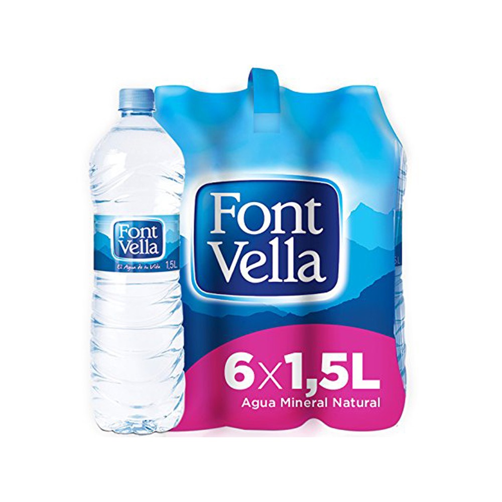AGUA FONT VELLA 1.500 LITROS PACK 6
